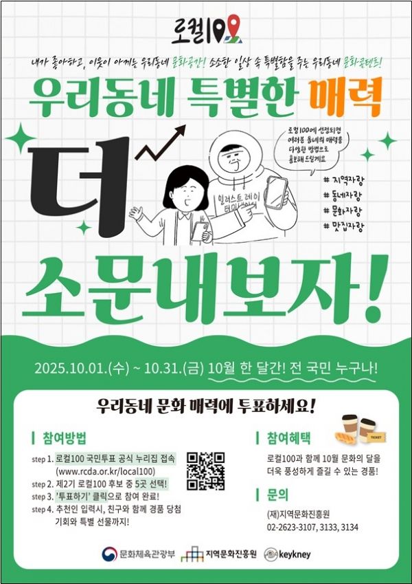 '제2기 로컬100' 온라인 투표 포스터(사진=문화체육관광부)