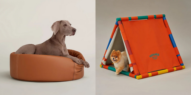 반려견 베드(왼쪽)와 반려견 하우스. [사진=에르메스]