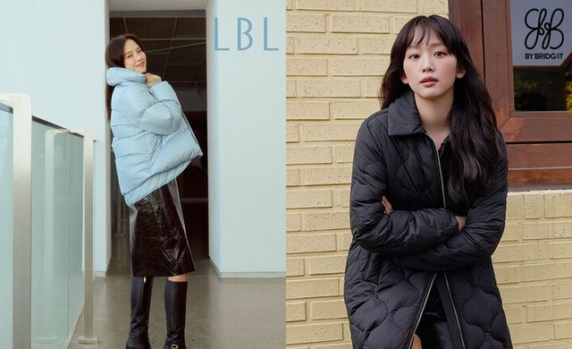 롯데홈쇼핑 단독 패션 브랜드 LBL(왼쪽)과 BY BRIDG:IT(오른쪽) 겨울 아우터 이미지. [사진=롯데홈쇼핑]