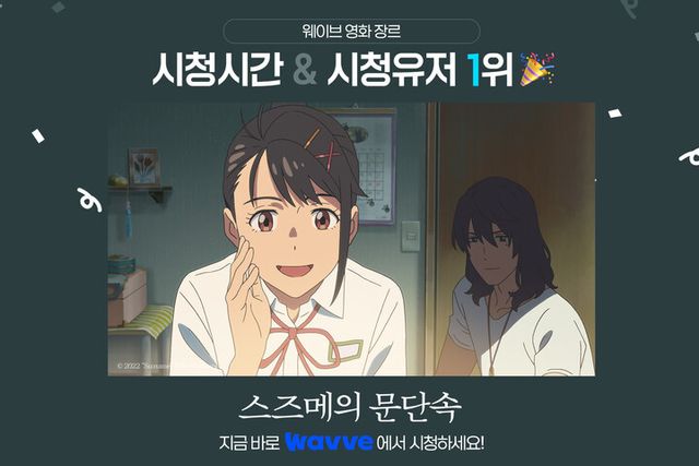 스즈메의 문단속 시청 성과. [사진=웨이브]