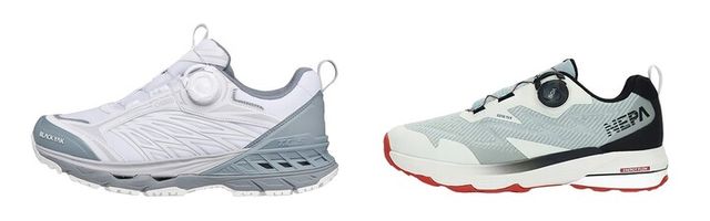 고어텍스 서라운드 기술을 적용한 블랙야크 ‘343 MAX D GTX’(왼쪽)과 고어텍스 인비저블 핏 기술을 적용한 (우) 네파 ‘휘슬라이저 고어텍스’. [사진=각 사]