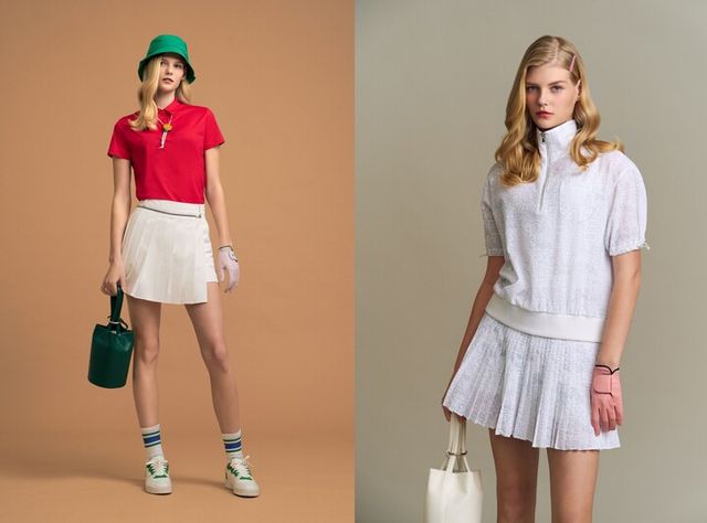 PGA TOUR & LPGA 골프웨어 유로져지 퍼포먼스 티셔츠와 시어서커 루즈핏 티셔츠. [사진=한세엠케이]