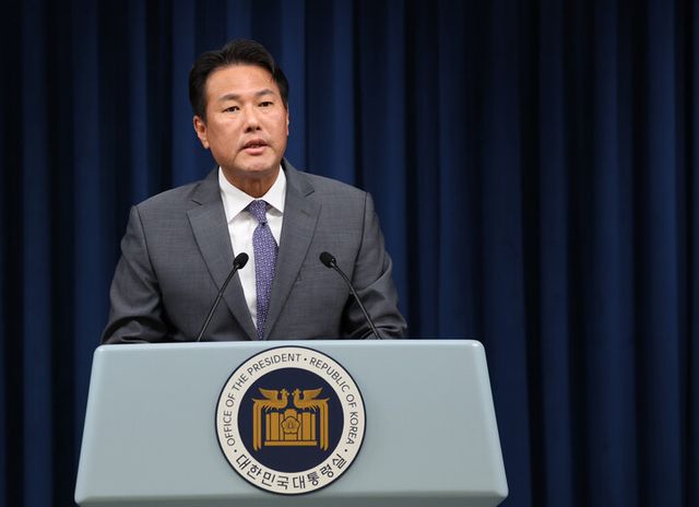 김태효 국가안보실 제1차장이 30일 용산 대통령실 청사에서 한·아프리카 정상회의에 개최에 대해 설명하고 있다. [사진=연합뉴스]