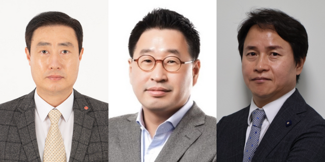 (왼쪽부터) 김동하 롯데면세점 전무, 김준환 호텔신라 최고재무책임자(CFO), 박장서 현대면세점 신임 대표(전무). [사진=각 사]