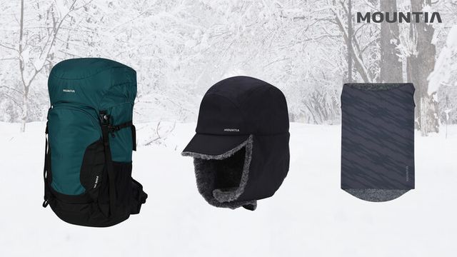 마운티아 ‘파이네30L’(왼쪽), ‘블루디방수고소모’(가운데), ‘페이토웜게이터’. [사진=마운티아]