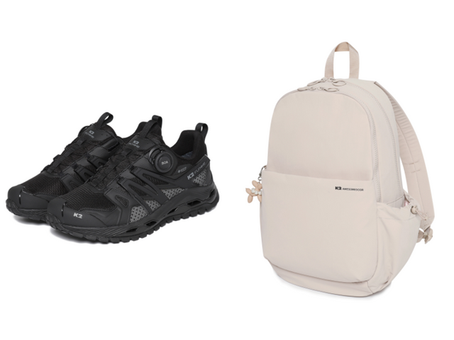 K2 플라이하이크 그라니트(왼쪽)와 ‘다레’ 백팩. [사진=K2]