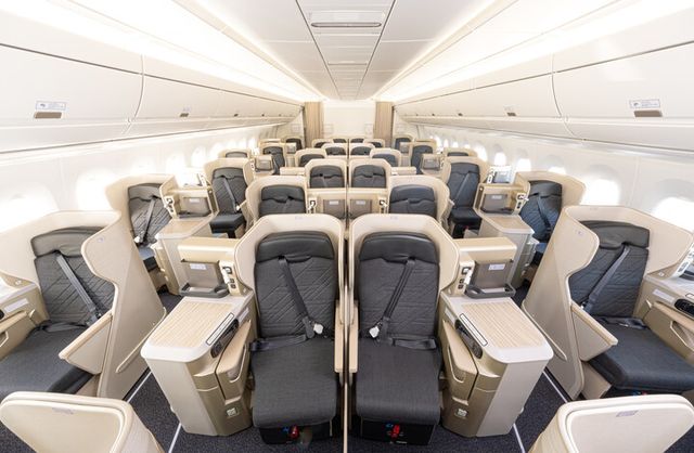 대한항공 A350-900 프레스티지클래스 내부. [사진=대한항공]