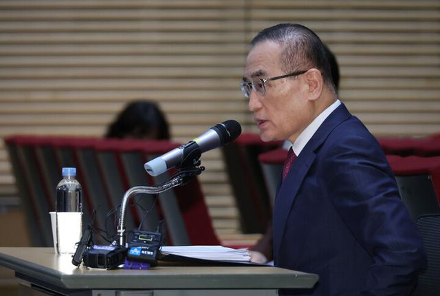 위성락 국가안보실장이 16일 용산 대통령실에서 캄보디아 한국인 대상 범죄 관련 브리핑을 하고 있다. [사진=연합뉴스]