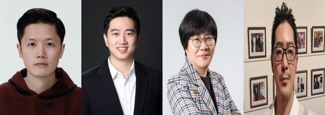 공동연구자 사진. (왼쪽부터) KBSI 린유시 박사후연구원(공동제1저자), Chaperone Ventures 유제민 박사 공동대표(공동제1저자), KAIST 임미희 교수(공동교신저자), KBSI 이영호 박사(공동교신저자) [사진=KBSI]