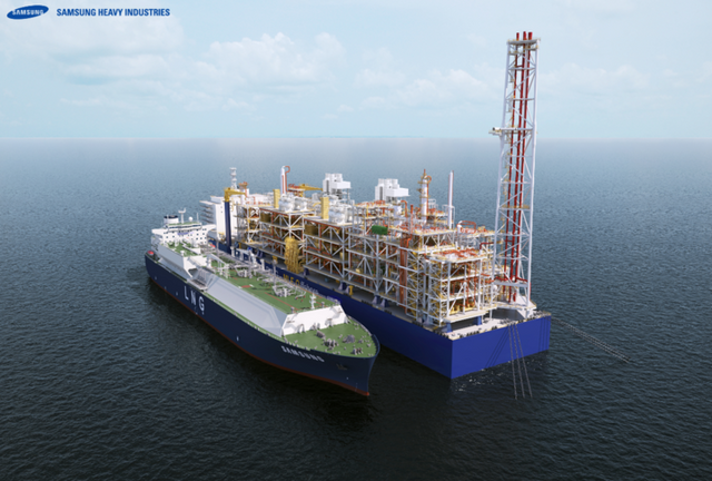 삼성중공업이 개발한 심해용 FLNG 표준모델 MLF-O 이미지. [사진=삼성중공업]