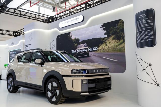 경주엑스포대공원 APEC 경제전시장 내 한류·첨단미래산업관에 전시된 ‘디 올 뉴 넥쏘’. [사진=현대차그룹]