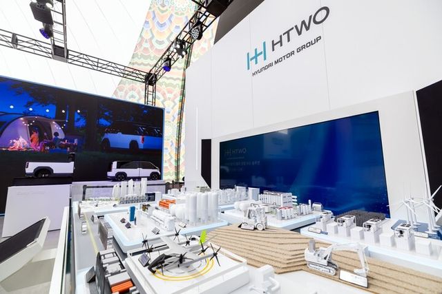 경주엑스포대공원 에어돔 ‘현대자동차그룹관’에 전시된 수소생태계 디오라마. [사진=현대차그룹]