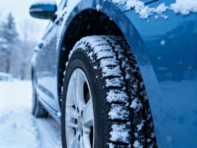 겨울철 타이어 장착 모습. [사진=픽사베이]