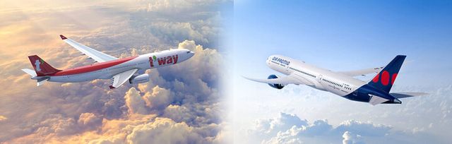 [사진=티웨이항공·에어프레미아]