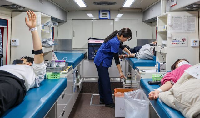 한전KDN, 지난해 사랑의 헌혈 행사 모습. [사진=한전KDN]