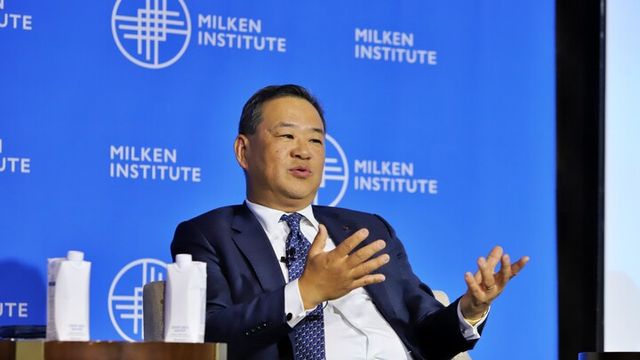 김상현 롯데 유통군 대표가 ‘밀컨 인스티튜트 코리아 디너’의 연사로 참석했다. [사진=롯데]