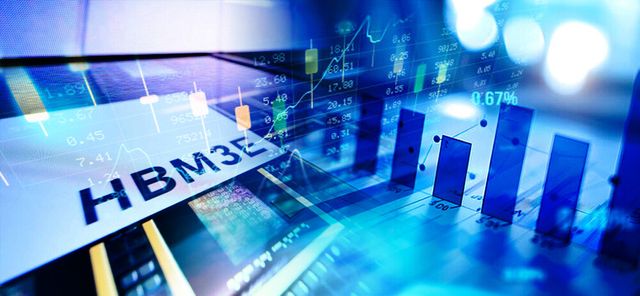 SK하이닉스의 HBM3E 16단 제품 실물. [사진=연합뉴스, 그래픽=고선호 기자]