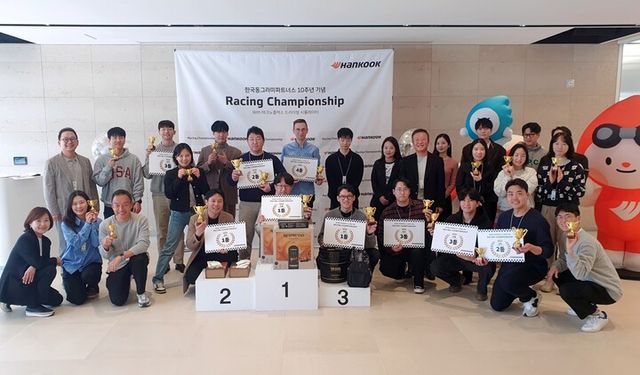 한국동그라미파트너스 10주년 기념 레이싱 대회 시상식. [사진=한국앤컴퍼니그룹]