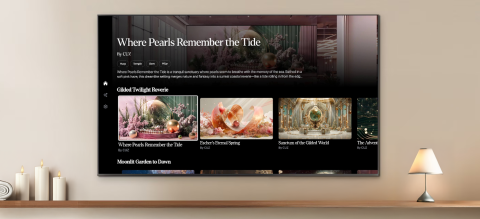 삼성 스마트 TV의 매직스크린(Ambient) 및 Art Store의 WAA Stream의 모습. [사진=커즈]