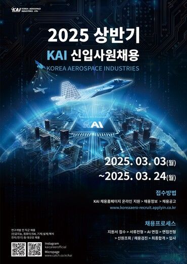 2025 상반기 KAI 신입사원 공개채용 포스터. [사진=KAI]