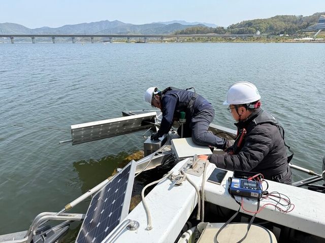 낙동강보관리단 물환경설비 점검. [사진=한국수자원공사]
