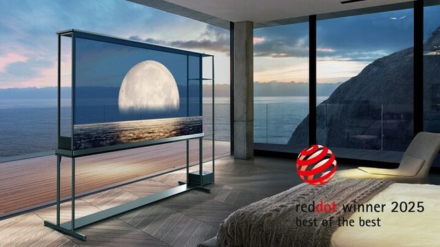 LG전자의 세계 최초 무선·투명 TV인 'LG 시그니처 올레드 T'가 '레드닷 디자인 어워드 2025'에서 최고상을 수상했다. [사진=LG전자]
