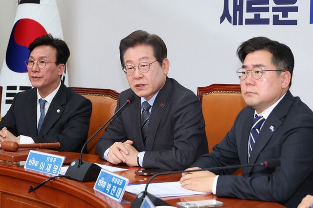 이재명 더불어민주당 대표가 7일 서울 여의도 국회에서 열린 최고위원회의에서 발언하고 있다. [사진=연합뉴스]