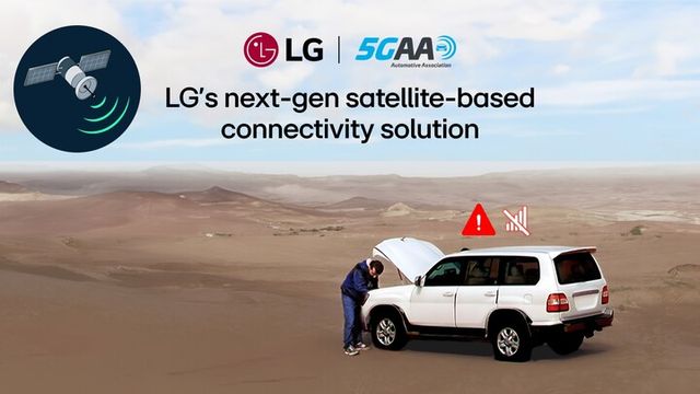 LG전자가 15일(현지 시각) 프랑스 파리에서 열린 ‘5GAA(5G Automotive Association)’ 제34차 총회에서 인공위성 기반 차세대 차량 음성통신 솔루션을 세계 최초로 시연했다. [사진=