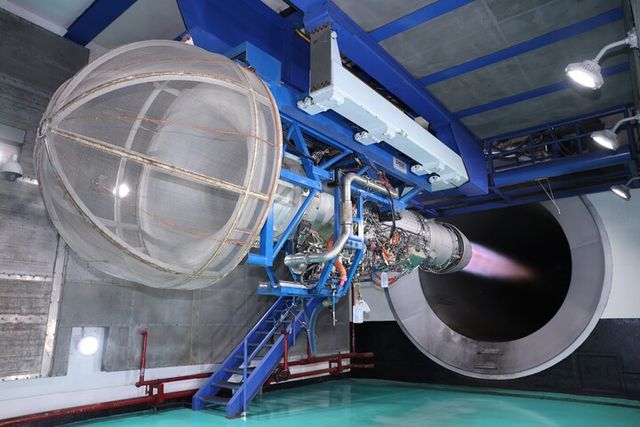 한화에어로스페이스가 시험 중인 전투기 엔진. [사진=한화에어로스페이스]