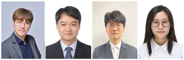 (왼쪽부터) 임현섭 GIST 화학과 교수·홍석원 교수, 홍종욱 한국에너지공과대학교 교수, 김현주 GIST 화학과 박사과정생. [사진=광주과학기술원]