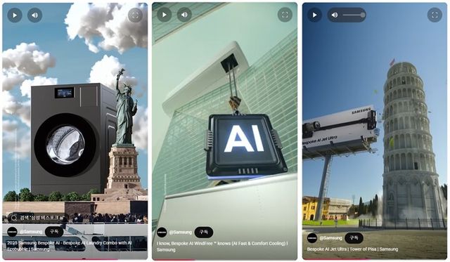 삼성전자의 ‘비스포크 AI’ 가전을 주제로 한 글로벌 이색 광고 영상 시리즈가 전 세계 소비자들의 관심을 받고 있다. [사진=삼성전자]