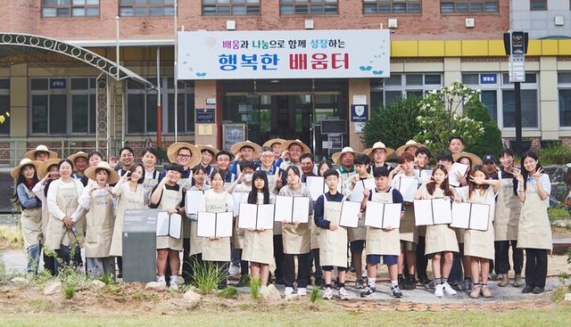 현대글로비스 충남 당진 사업장 인근 당산초교에 생태숲 조성. [사진=현대글로비스]