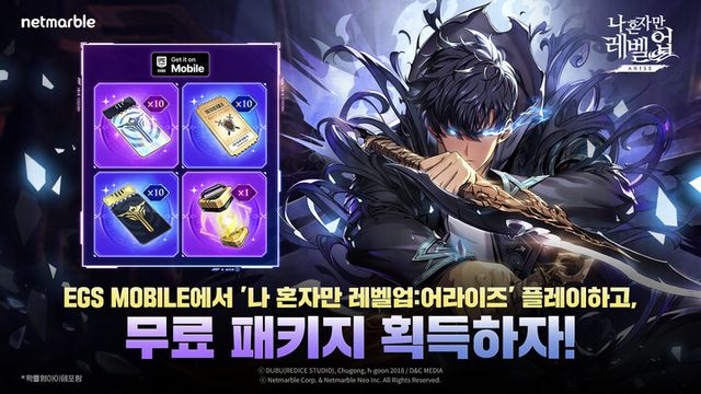 ‘나 혼자만 레벨업:어라이즈’가 에픽게임즈 모바일 스토어에 입점했다. [사진=넷마블]