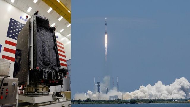 GPS III 위성이 케이프커내버럴 미 우주군기지에서 발사되고 있다. [사진=록히드마틴]