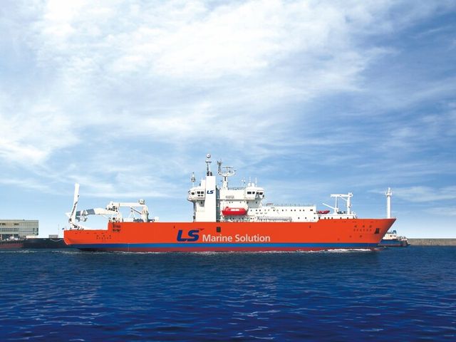 LS마린솔루션의 해저통신케이블 포설선 세계로호. [사진=LS전선]