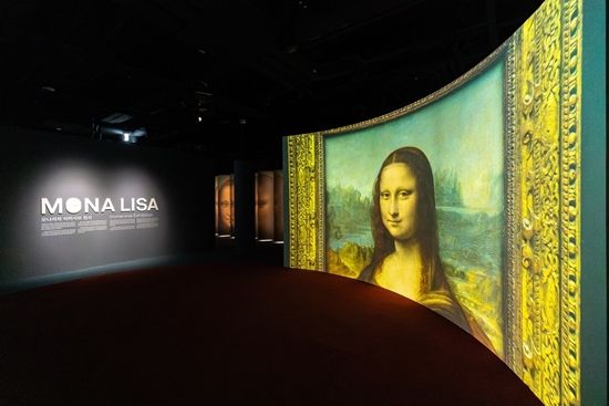 LG헬로비전 신사업 중 하나였던 뮤지엄엘 1관(이머시브관) 모나리자 이머시브(Mona lisa Immersive) [사진 : LG헬로비전]
