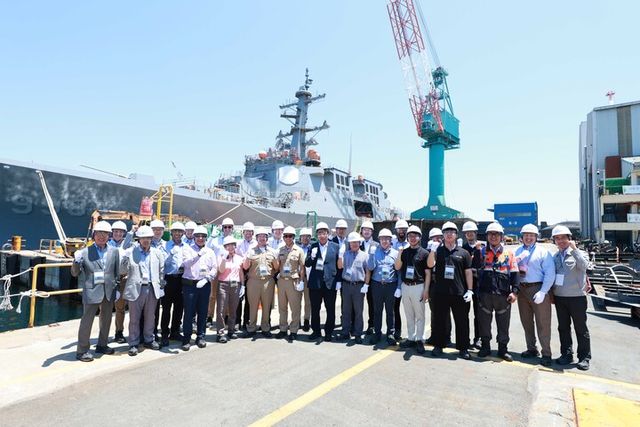 미국 조선해양 전문가 그룹이 23일 울산 HD현대중공업을 방문했다. [사진=HD현대중공업]