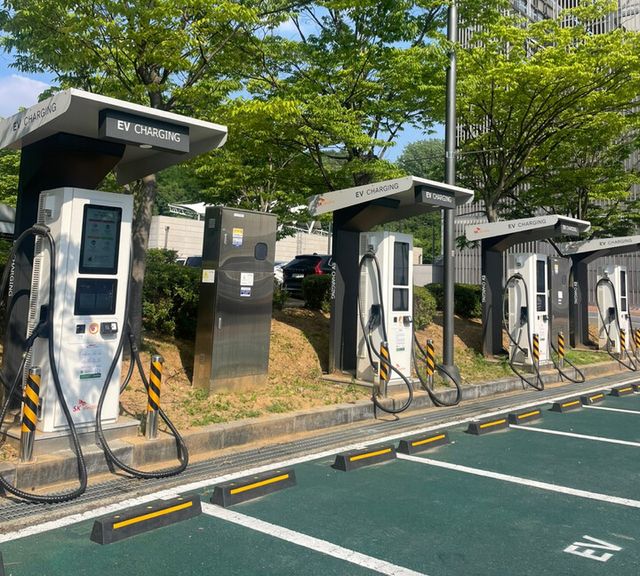 고양아람누리에 위치한 SK일렉링크 전기차 급속 충전소. [사진=SK일렉링크]