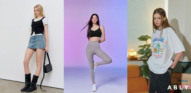 ‘제너럴아이디어’(왼쪽부터), ‘젝시믹스’, ‘꼼파뇨’. [사진=에이블리]