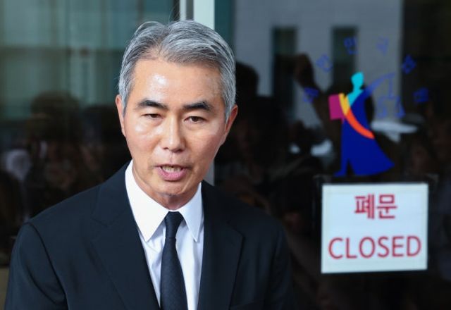 장현국 전 위메이드 대표가 15일 서울 양천구 서울남부지방법원에서 열린 1심 선고공판에서 무죄를 선고받았다. [사진=연합뉴스]