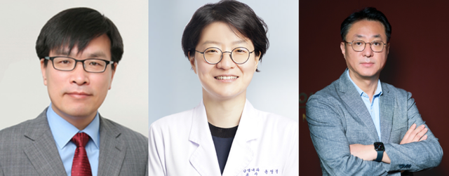 천병철 고려대 의대 예방의학교실 교수(왼쪽), 윤영경 고대안암병원 감염내과 교수(가운데), 김윤섭 고려대 의대 특임교수. [사진=고려대의료원]
