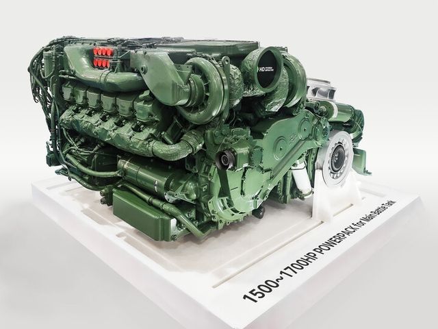 HD현대인프라코어 K2 전차 엔진(DV27K). [사진=HD현대인프라코어]
