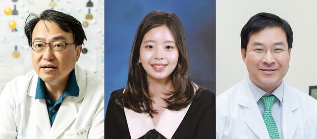 김남국 서울아산병원 융합의학과 교수(왼쪽), 이유진 연구원(가운데), 신경과 정선주 교수. [사진=서울아산병원]