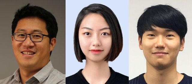 장경인 DGIST 로봇및기계전자공학과 교수, 송수정 석박사통합과정생, 이혁준 석박사통합과정생. [사진=
