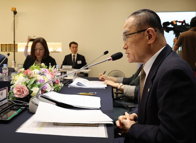 위성락 국가안보실장이 17일 서울 중구 한국프레스센터에서 한국신문방송편집인협회 주최로 열린 초청 간담회에서 발언을 하고 있다. [사진=연합뉴스]