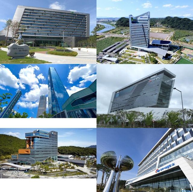 한국수력원자력발전과 발전 공기업 5개사 본사 전경. [사진=각 사 제공]