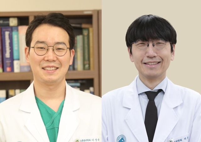 이상욱 서울아산병원 마취통증의학과 교수(왼쪽)과 서준교 비뇨의학과 교수. [사진=서울아산병원]