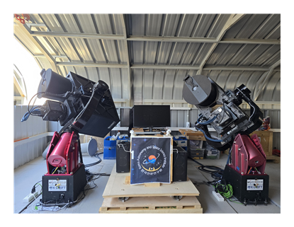 칠레 엘 사우스 천문대에 설치한 후 촬영한 K-DRIFT G1 1·2호기. [사진=우주항공청]