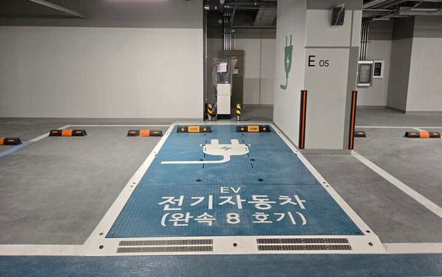 대구 어나드 범어에 설치된 육송의 '전기차 화재 확산방지 시스템'. [사진=육송]