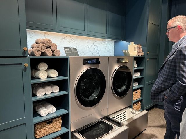 'KBIS 2026'에 전시된 LG전자의 초프리미엄 빌트인 가전 브랜드 SKS '런드리(Laundry) 설루션'. [사진=연합뉴스]